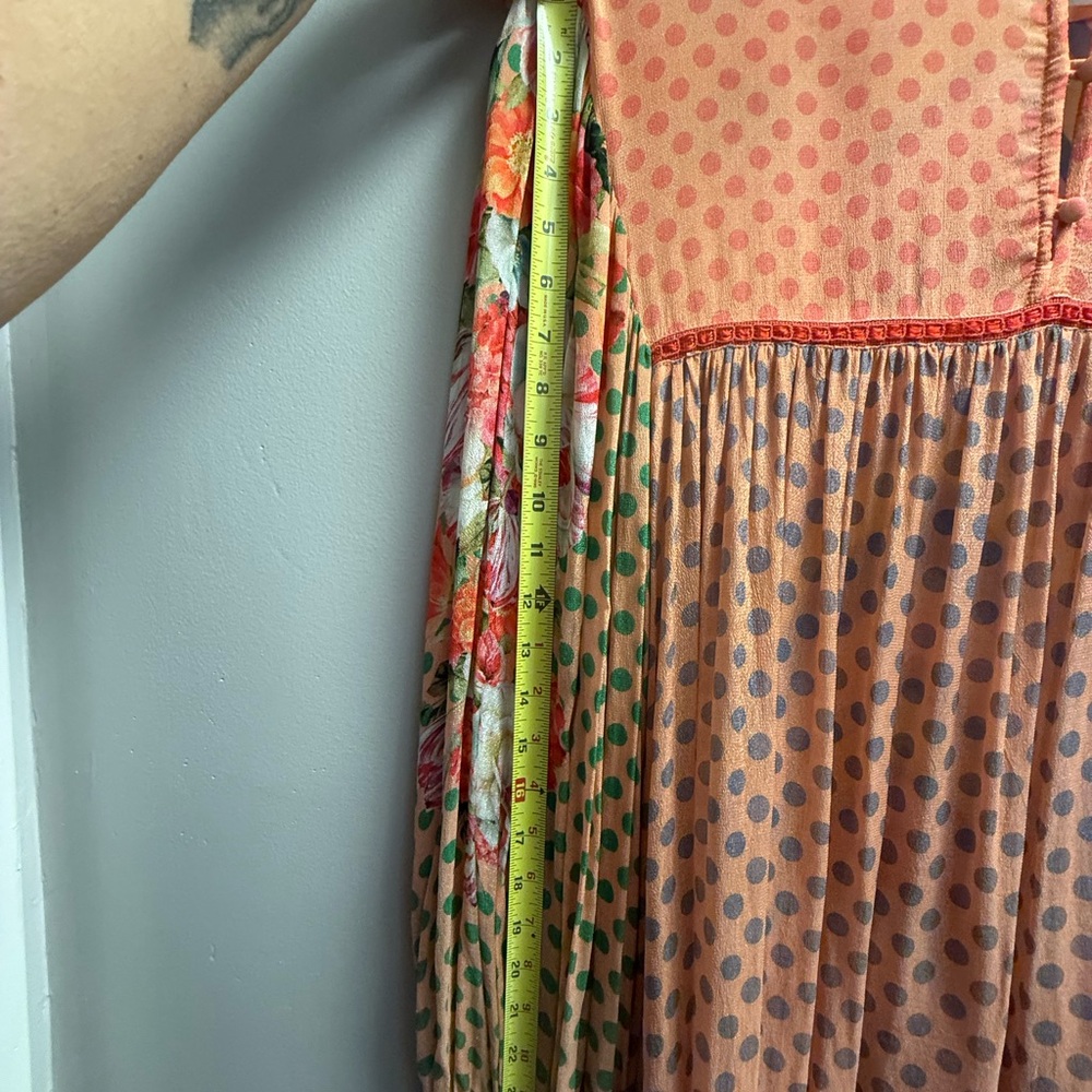 EUC BL^NK London Colorful Chevron Floral Peasant Long Sleeved Blouse Women’s XL - Picture 15 of 16